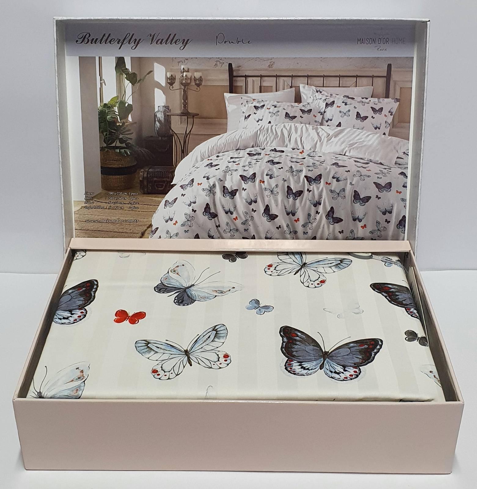 Комплект постельного белья Maison D'or 200х220 Butterfly Valley Blue (CN6140)