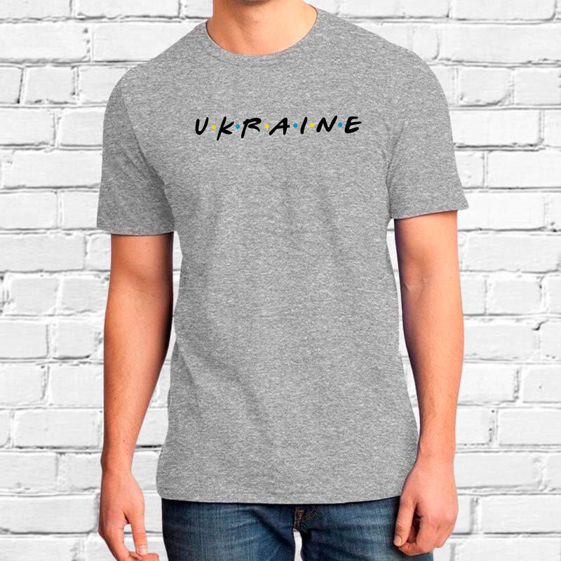 Футболка чоловіча з вишивкою Ukraine 3XL Сірий (708895-19-8)
