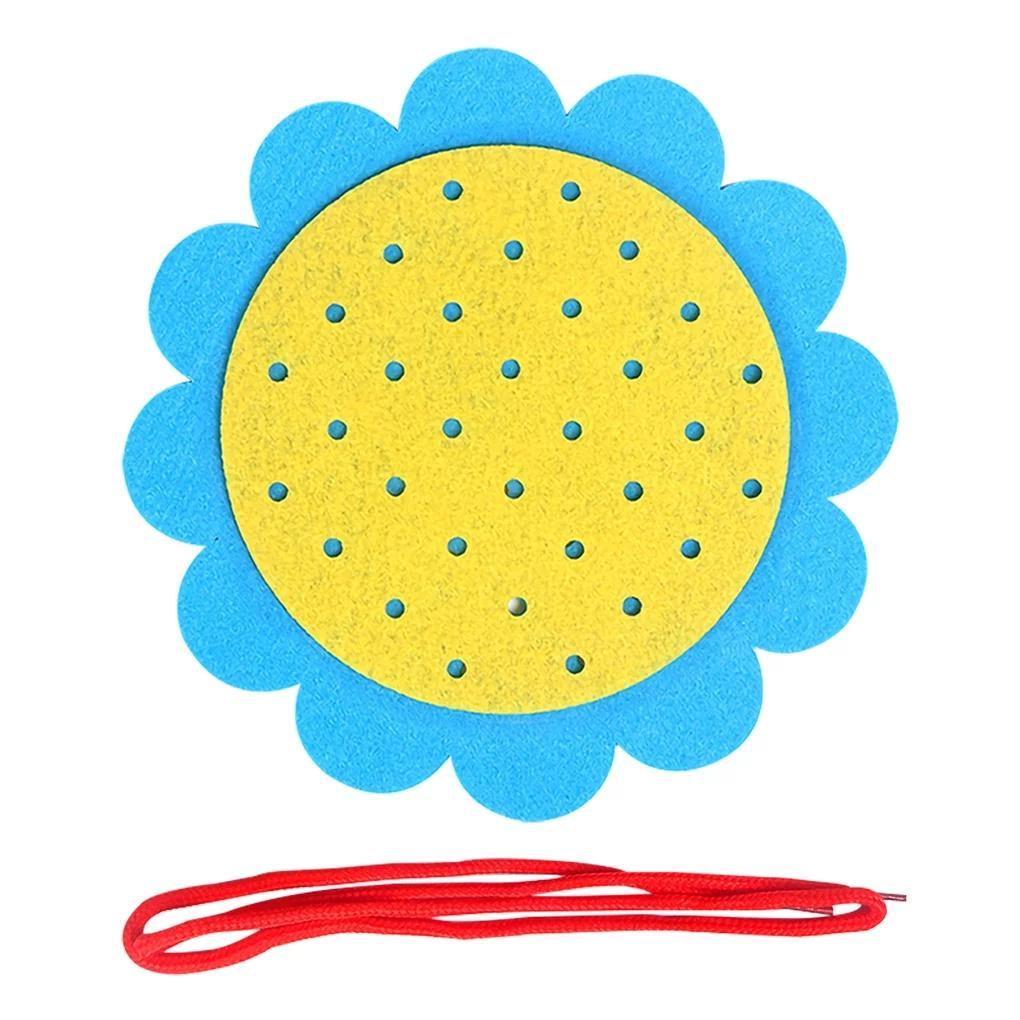 Іграшка для дітей Соняшник з фетру Блакитний з жовтим (2268636544)