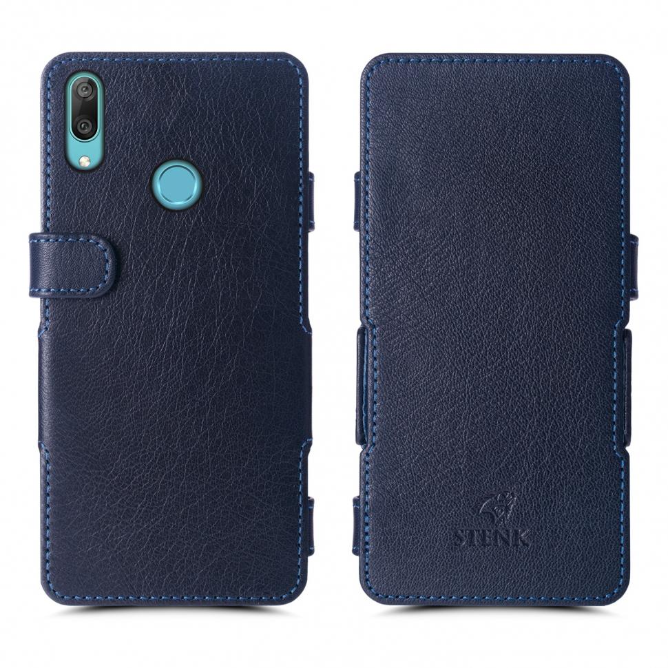 Чехол книжка Stenk Prime для Huawei Y7 (2019) Синий (62668)