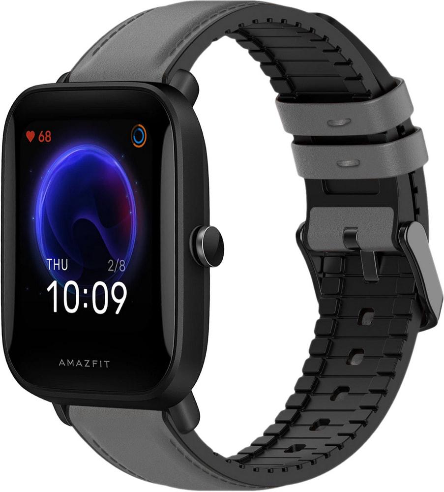 Ремешок кожаный Tamyx для Amazfit GTS 2e Grey (31599-33)