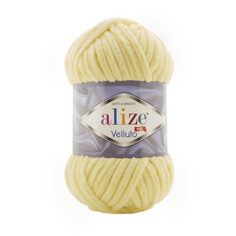 Пряжа Alize Velluto 13 Светлый лимон