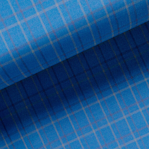 Ткань костюмная IDEIA Renzzo Ricci Клетка 1,5 м Синий (2200004224305)
