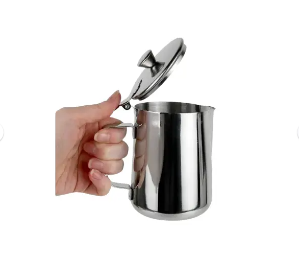 Молочник с крышкой Kamille 4386 из нержавеющей стали 600 мл - фото 2