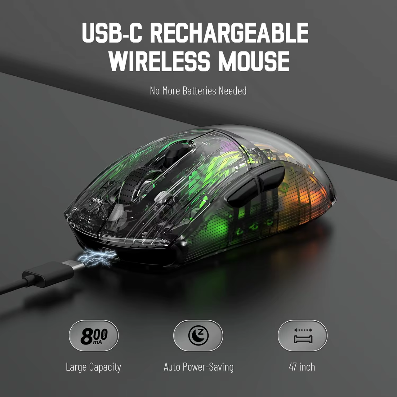 Мышь игровая беспроводная attack shark X2Pro бесшумный щелчок и док-станция (2498297832) - фото 2