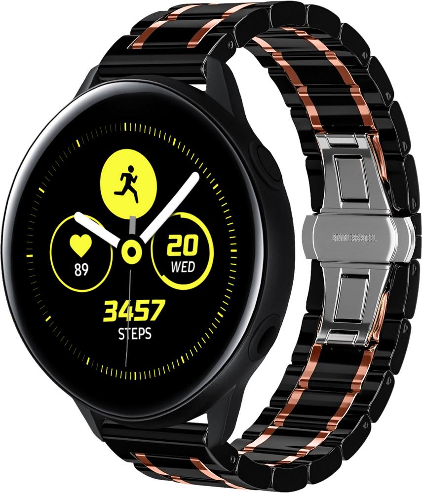 Ремешок керамический Ceramo для Galaxy Watch Active Black/Pink (28729-51)