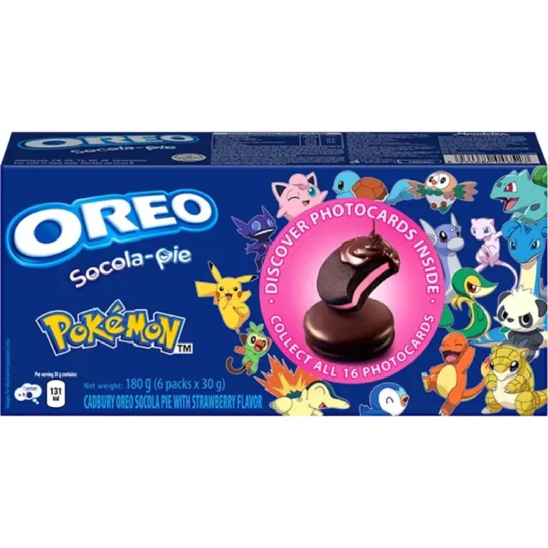 Печиво OREO Socola Pie Pokemon Edition Strawberry 180 г (2356134831)
