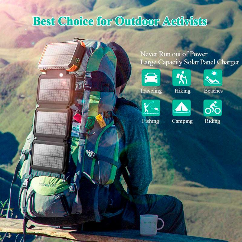 Повербанк Solar with 32pcs camping LED 20000 mAh PN-W12Pro IPX4 2USB/Type-C 18W/3A PD/QC - фото 12 Повербанк Solar with 32pcs camping LED 20000 mAh PN-W12Pro IPX4 2USB/Type-C 18W/3A PD/QC - фото 12