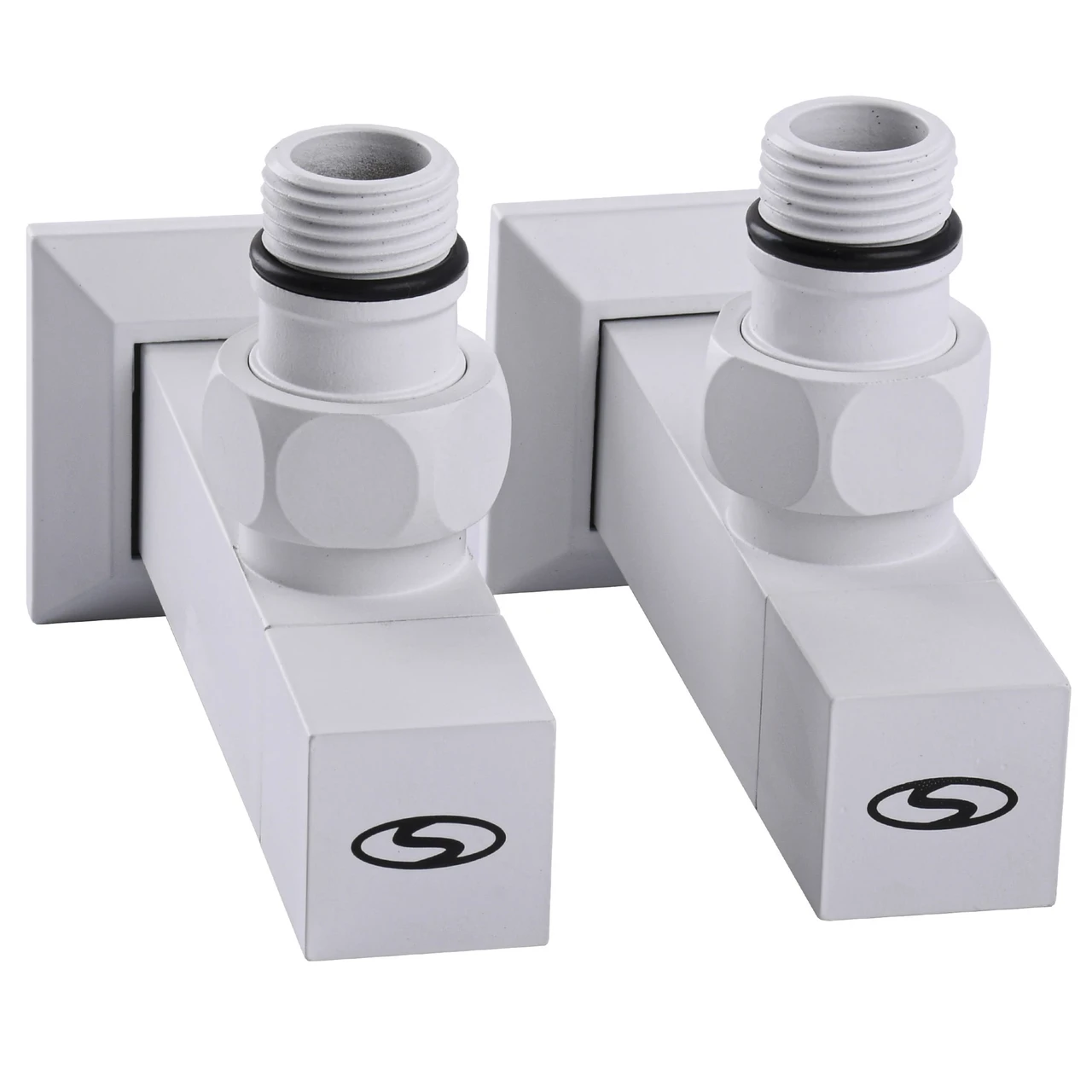 Комплект полуоборотных кранов угловых с американкой Solomon LUX 1/2" CUBE 8888 White (23500542) - фото 3 Комплект полуоборотных кранов угловых с американкой Solomon LUX 1/2" CUBE 8888 White (23500542) - фото 3