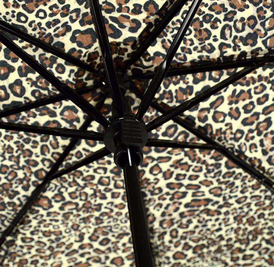 Зонтик складной автомат Jaguar 8 спиц купол 110 см Brown (30255) - фото 2 Зонтик складной автомат Jaguar 8 спиц купол 110 см Brown (30255) - фото 2