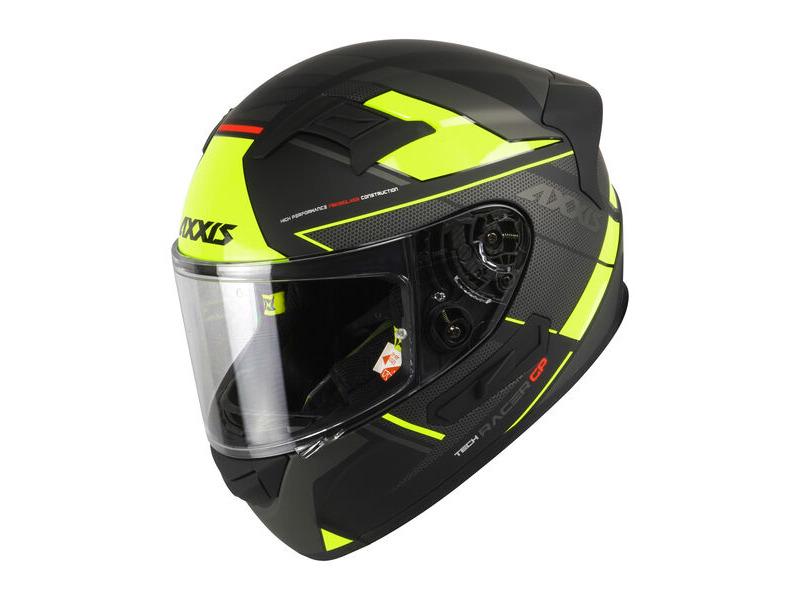 Мотошлем Axxis RACER GP SV FIBER B3 XL Matt Yellow (47596)