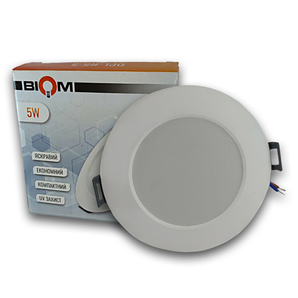 Світлодіодний світильник Biom DPL-R5 5 Вт круглий 5500K