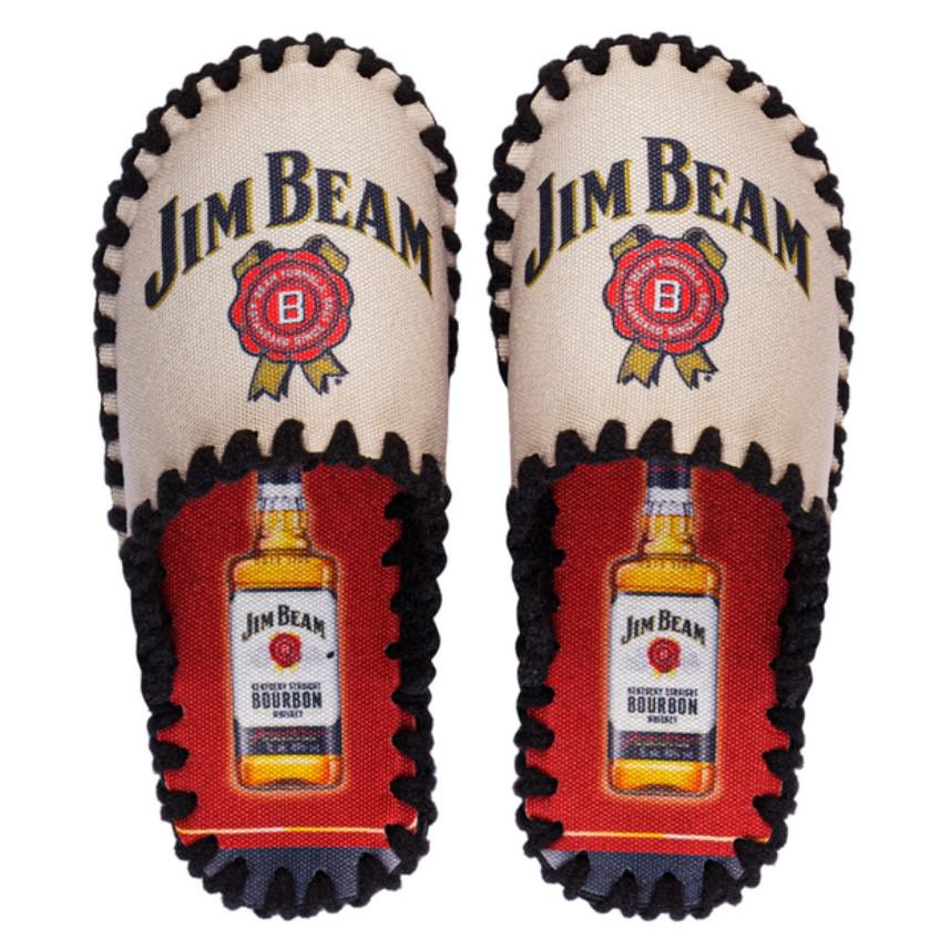 Домашние тапочки унисекс Jim Beam виски фетровые р. 44-45 Бежевый (VE-0504-Б-44-45)