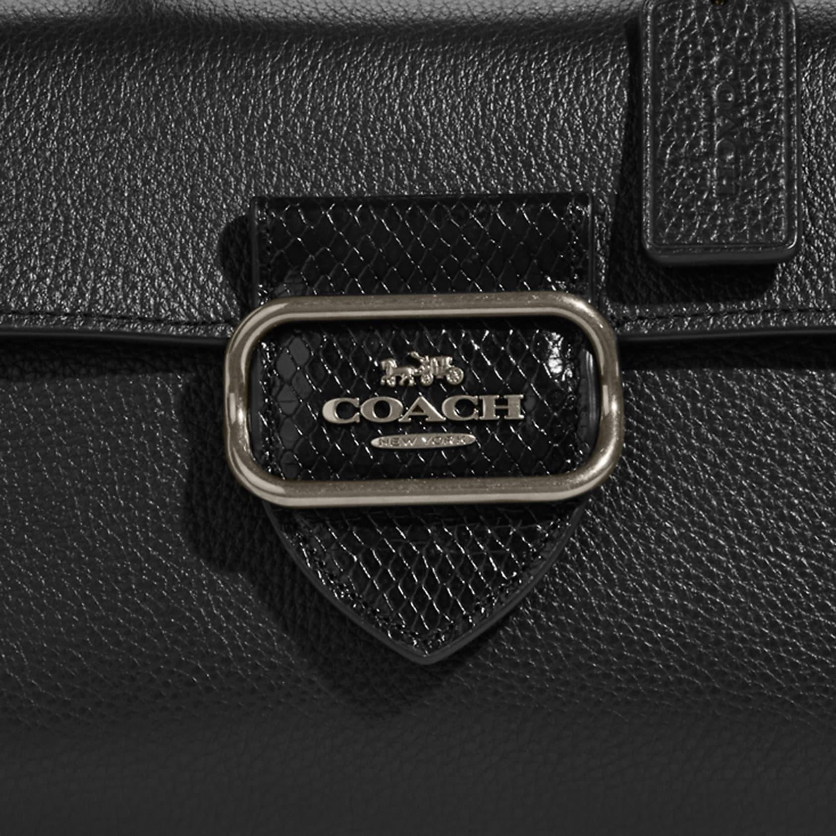 Женская сумка Coach Morgan Satchel Black (CH-797263) - фото 6