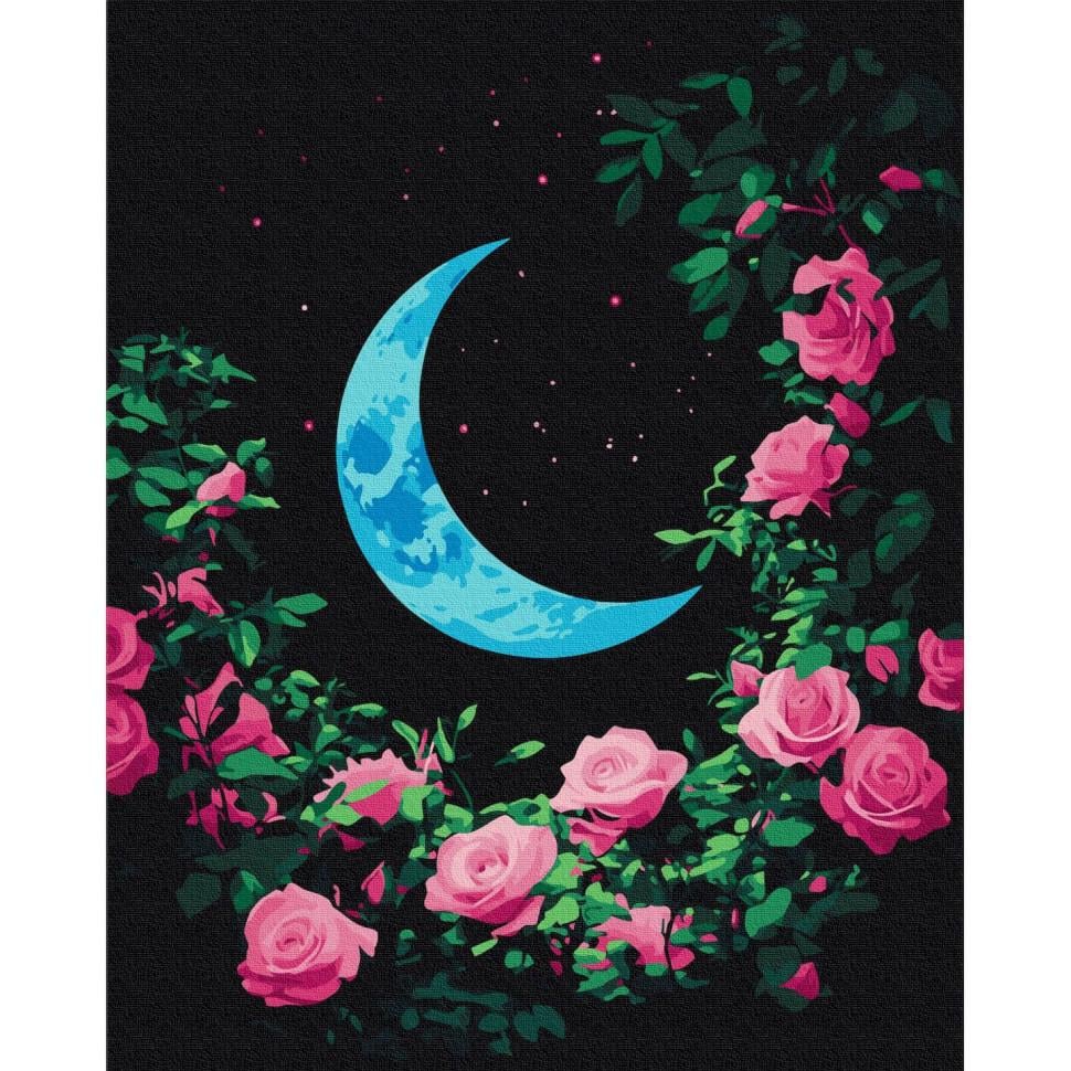 Картина за номерами Brushme Квітучий Місяць BS54153 40x50 см (RLT52420)