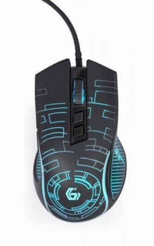 Компьютерная мышка оптическая Gembird MUSG-RGB-01 USB 3600 dpi подсветка Черный (2881184049)