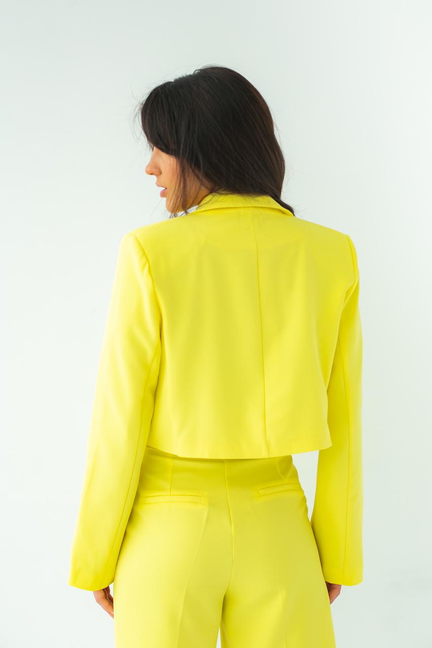 Жакет укороченного фасона QU STYLE XS/S Желтый (9528197) - фото 2 Жакет укороченного фасона QU STYLE XS/S Желтый (9528197) - фото 2