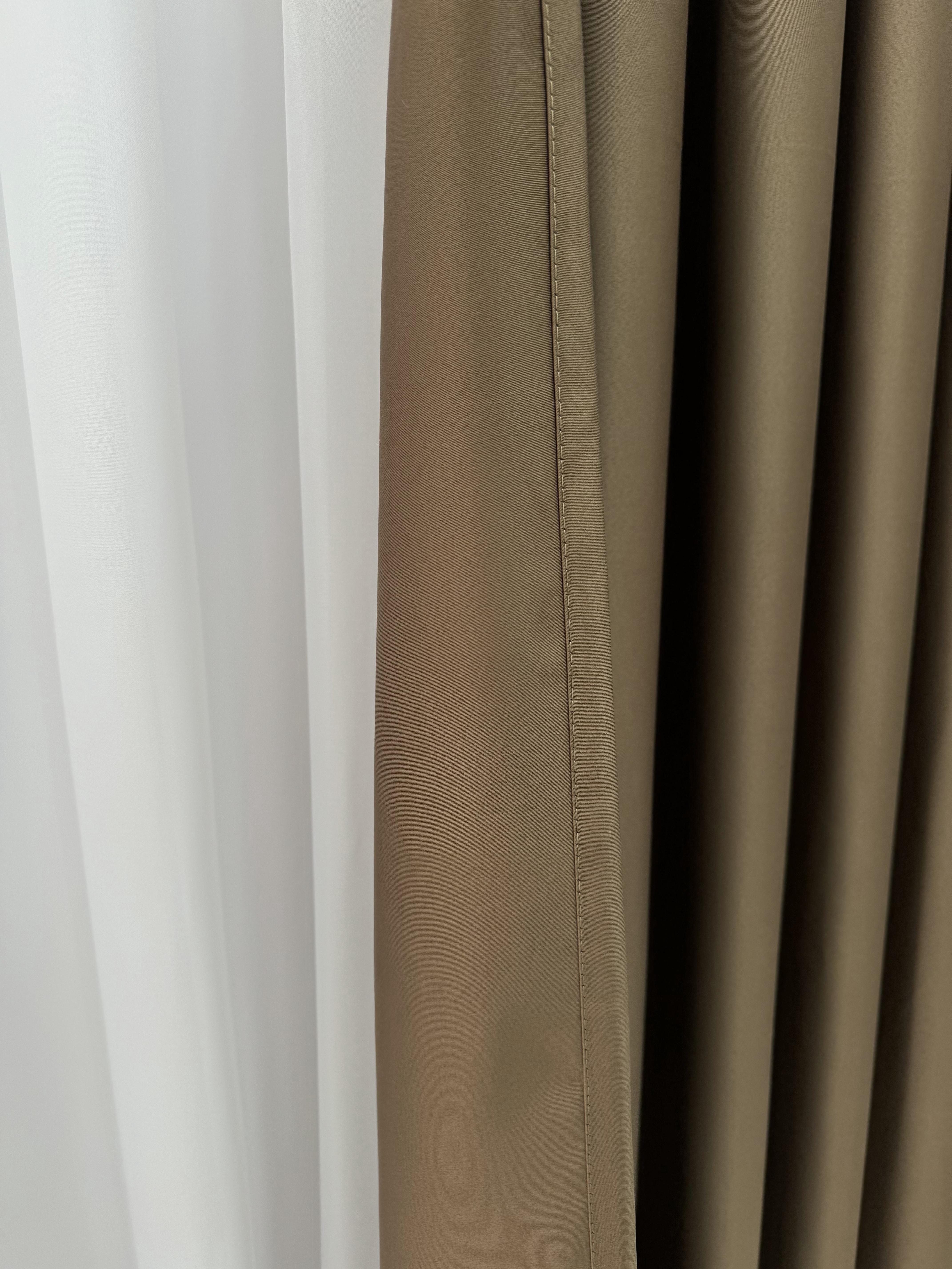 Штора блекаут на тесьме 6 см 300х260 см Коричневый (11909416) - фото 10