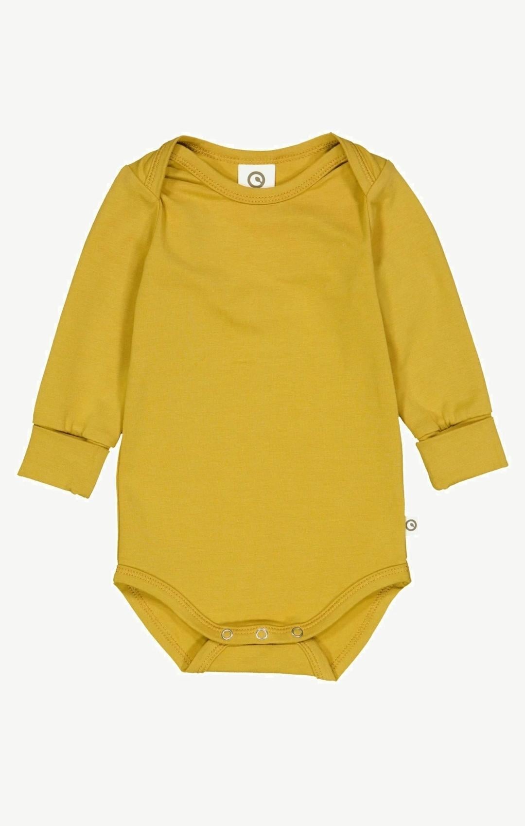 Боді дитяче для новонароджених Green Cotton 68 см Гірчичний (25111215)