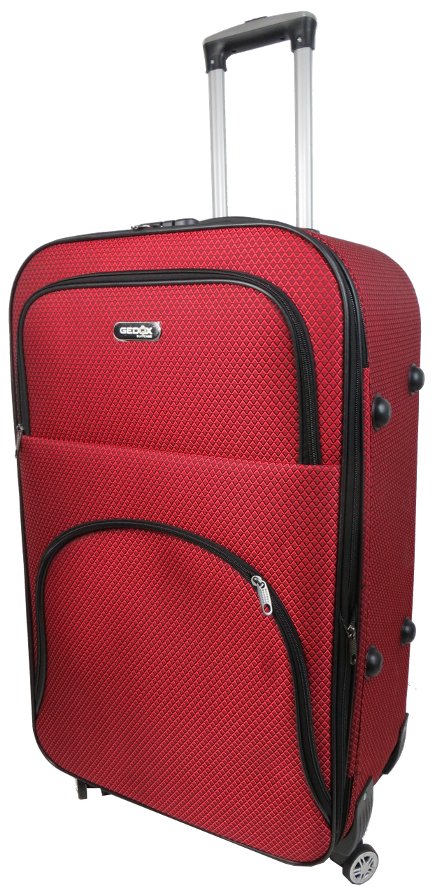 Чемодан на колесах Gedox GD Polo тканевый большой в клетку 100 л Красный - фото 2 Чемодан на колесах Gedox GD Polo тканевый большой в клетку 100 л Красный - фото 2