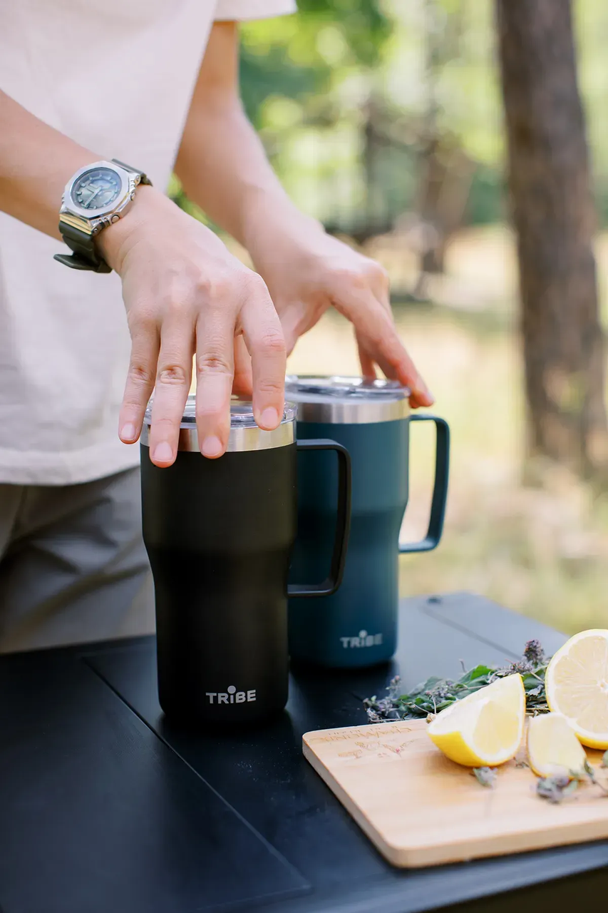Термочашка туристическая Tribe Travel Mug 600 мл (T-FA-0034-black) - фото 3 Термочашка туристическая Tribe Travel Mug 600 мл (T-FA-0034-black) - фото 3