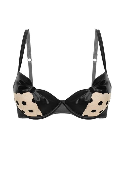 Бюстгальтер з пуш апом Gracija-Rim 75С Чорний/Кава з молоком (40420)