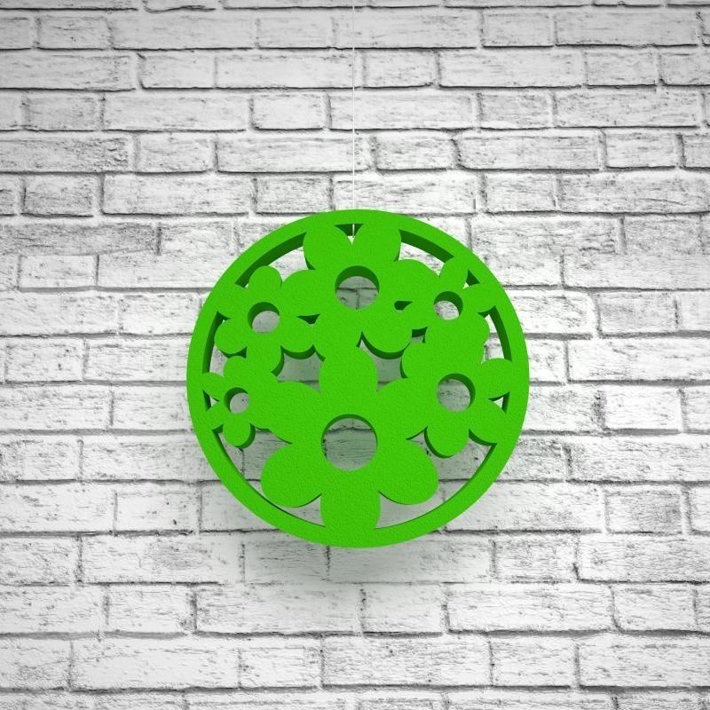 Фігура декор з пінопласту ТМ PPM Квіти в колі Зелений