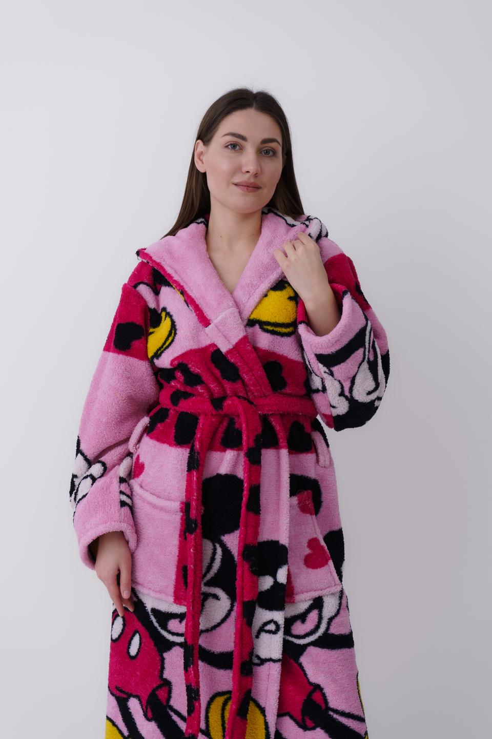 Халат жіночий UT Store Мікі Маус HT03 L Рожевий (24524476) - фото 4