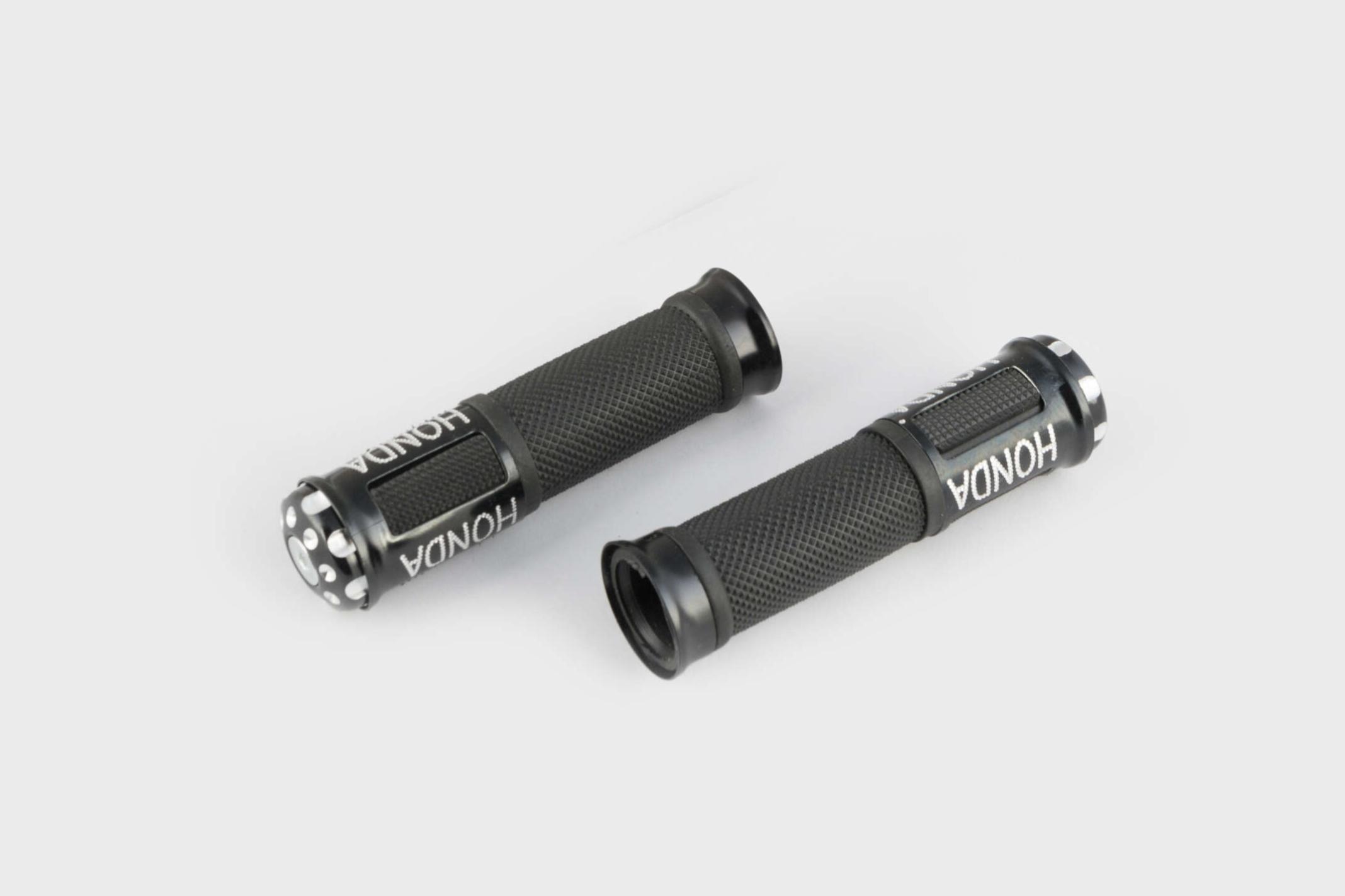 Ручки руля с алюминиевым отбойником mod Honda GJCT Черный (R-1664)