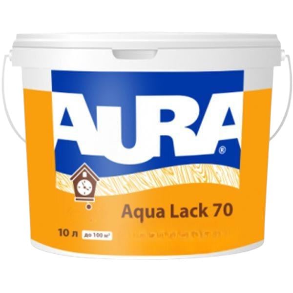 Лак водно-дисперсионный глянцевый Aura Aqua Lack 70 база прозрачная для деревянных и металлических поверхностей 10 л (1808209127)