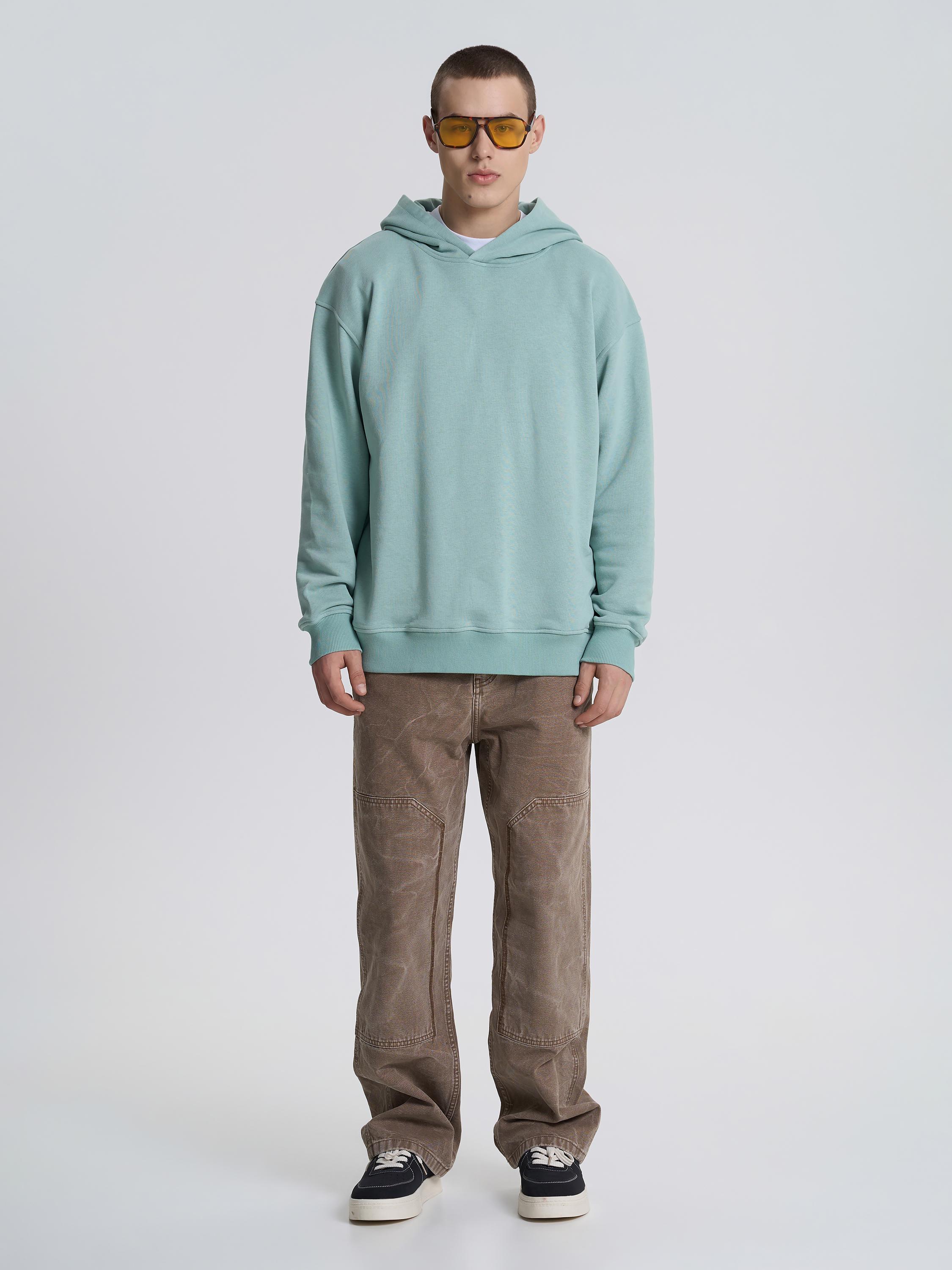 Худи мужской без кармана ROZA 240619 L Темно-бирюзовый (4824005723773) - фото 6