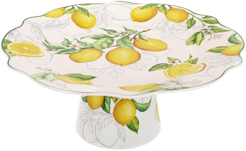 Підставка для торта Сицилійський Лимон порцелянова 28 см - фото 1