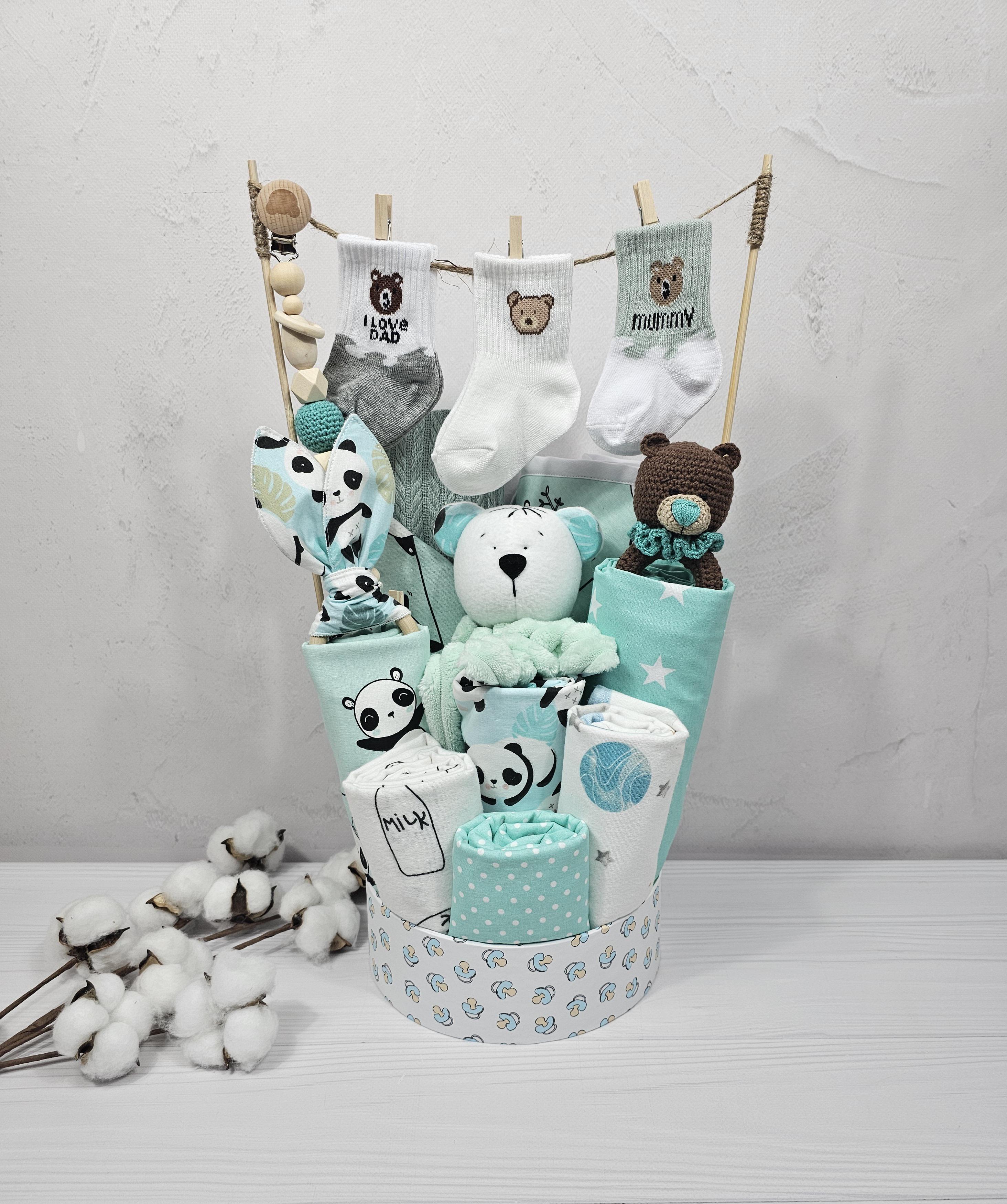 Букет пеленок для младенцев a.l.babybox Панды (28219111)