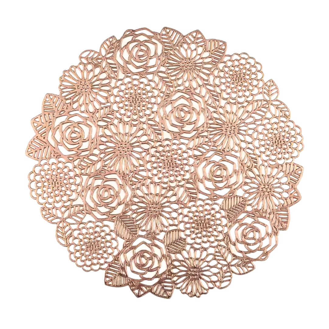 Салфетка сервировочная под горячее 2 шт. Розово-золотистый (C014_rosegold) - фото 1