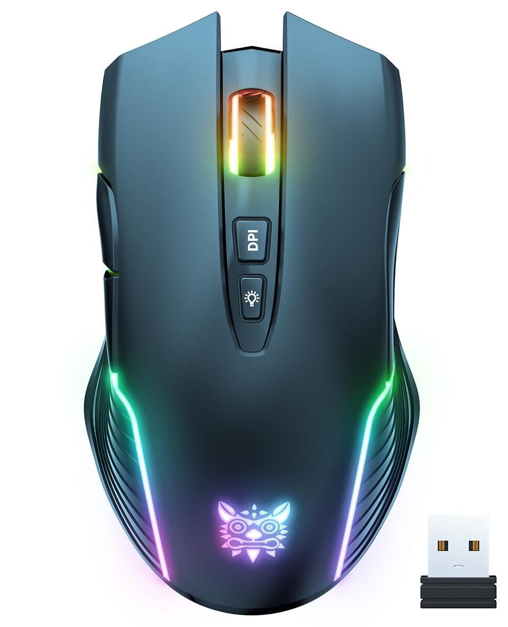 Мышка игровая беспроводная Onikuma C105 USB адаптер 2,4 GHz RGB-подсветка 7 кнопок 3600 DPI (783377)