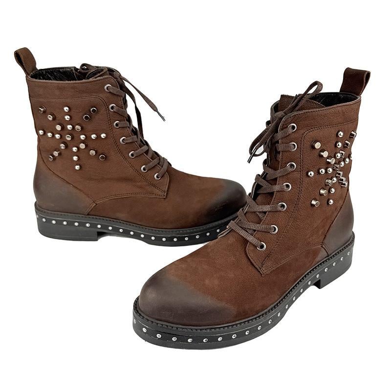 Жіночі черевики шкіряні осінні К-00142 p. 38 24,5 см Коричневий - фото 2 Жіночі черевики шкіряні осінні К-00142 p. 38 24,5 см Коричневий - фото 2