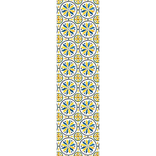 Дорожка на стол Желто-синий узор 150x40 см (DR_24A038)