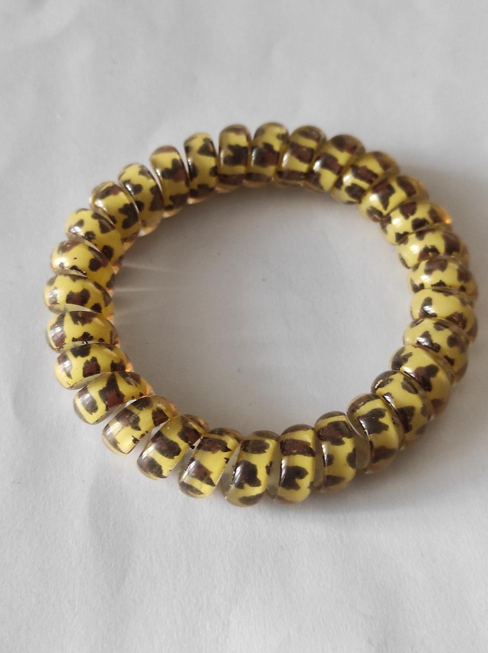 Резинка Спираль толстая леопардовая 5,5 см Коричневый (52-4-1782-Л)