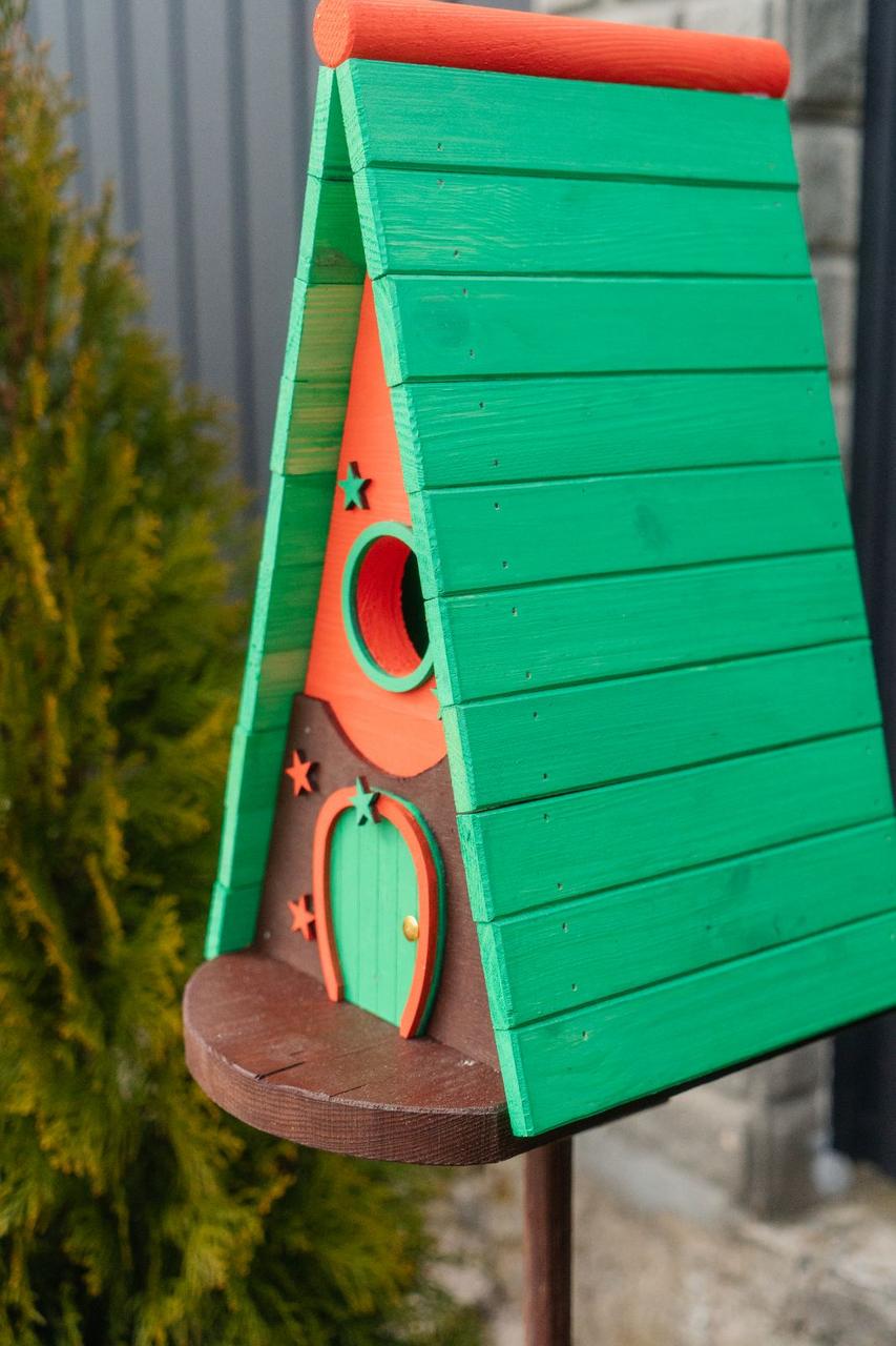 Дом для птиц Андромеда из древесины 325х290х210 мм Светло-Зеленый - фото 2 Дом для птиц Андромеда из древесины 325х290х210 мм Светло-Зеленый - фото 2