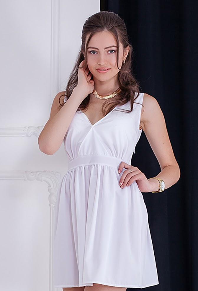 Платье женское Podium Queen 12098-WHITE S Белый