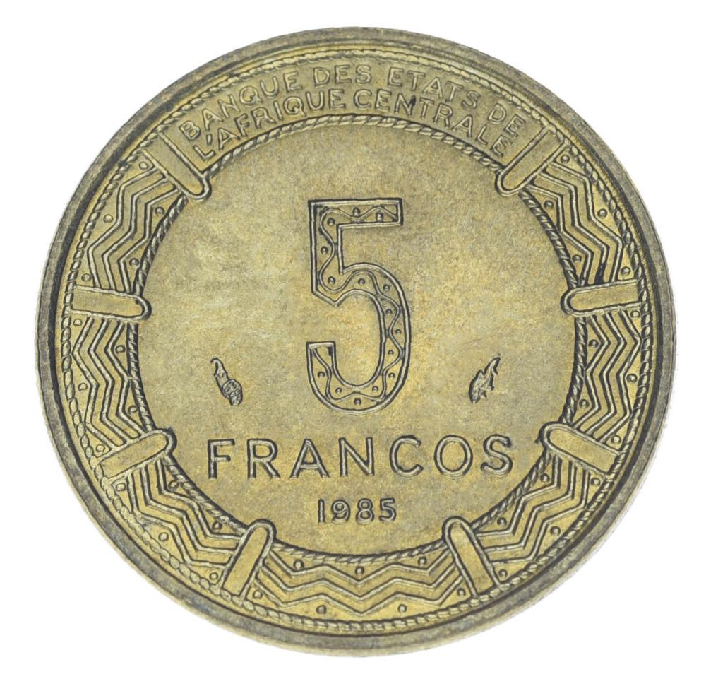 Коллекционная монета Экваториальная Гвинея 5 франков 1985 AU-UNC (М24000)