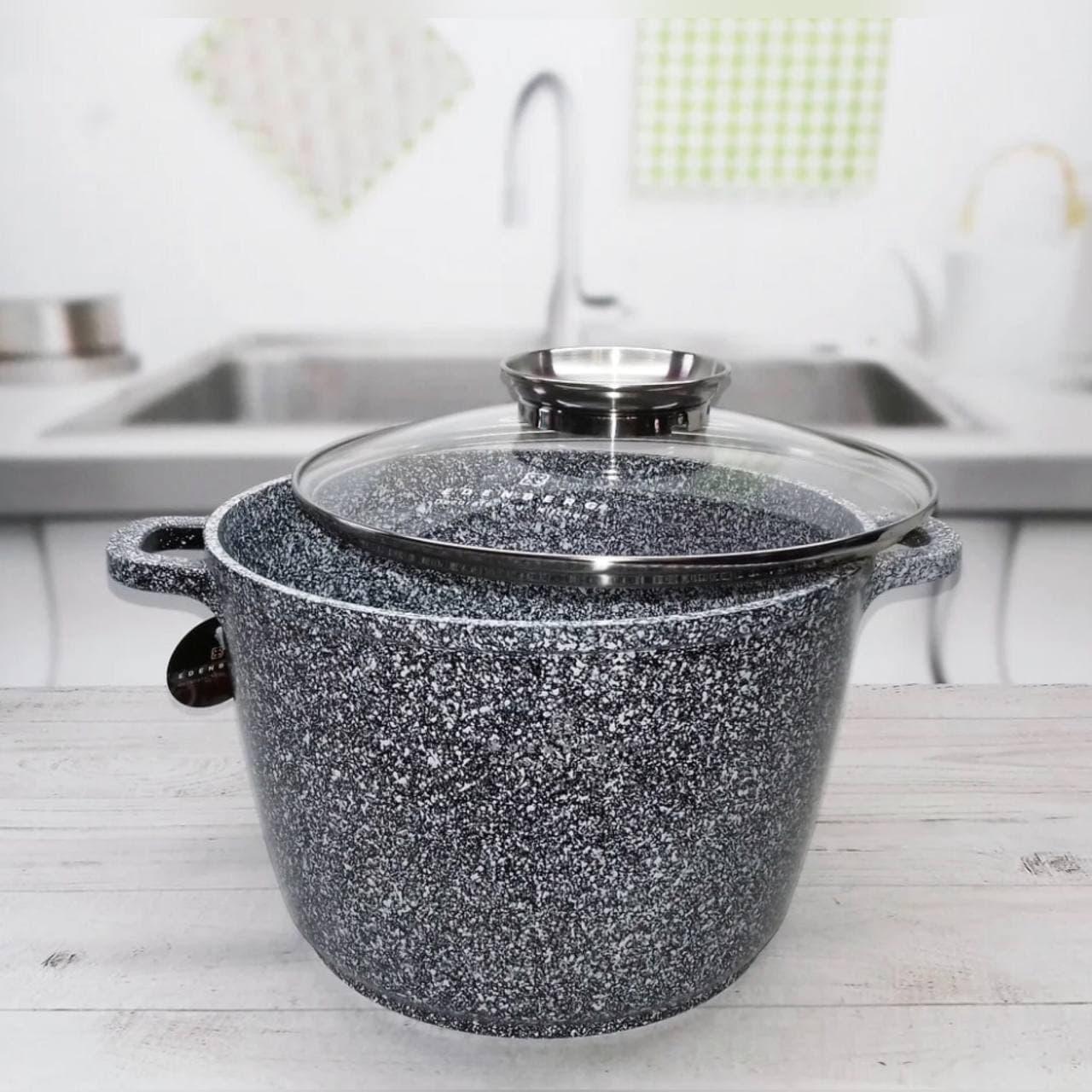 Кастрюля Edenberg с гранитным антипригарным покрытием 10,2 л 28 см (EB-8009) - фото 3 Кастрюля Edenberg с гранитным антипригарным покрытием 10,2 л 28 см (EB-8009) - фото 3