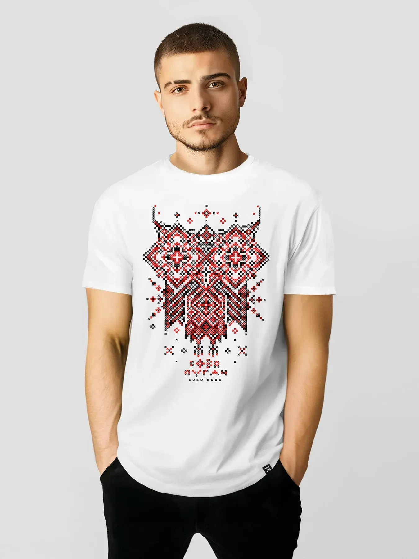 Футболка мужская "Сова Пугач" 2XL Белый (26875962)