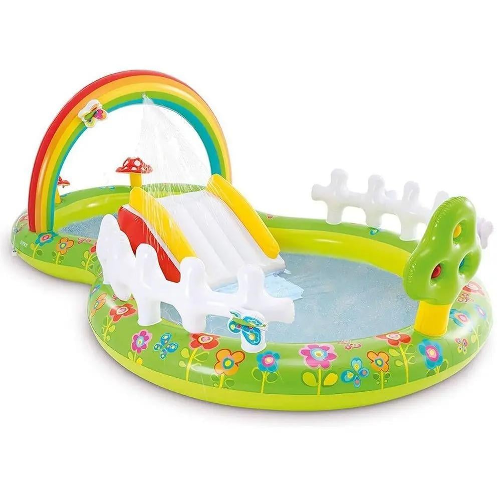 Ігровий центр дитячий Intex 57154 Мій Сад надувний 2 басейни з фонтаном 290х180х104 см