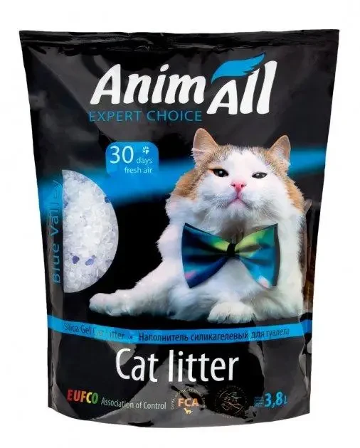 Наполнитель AnimAll голубой силикагелевый для кошачьего туалета 3,8 л (1488)
