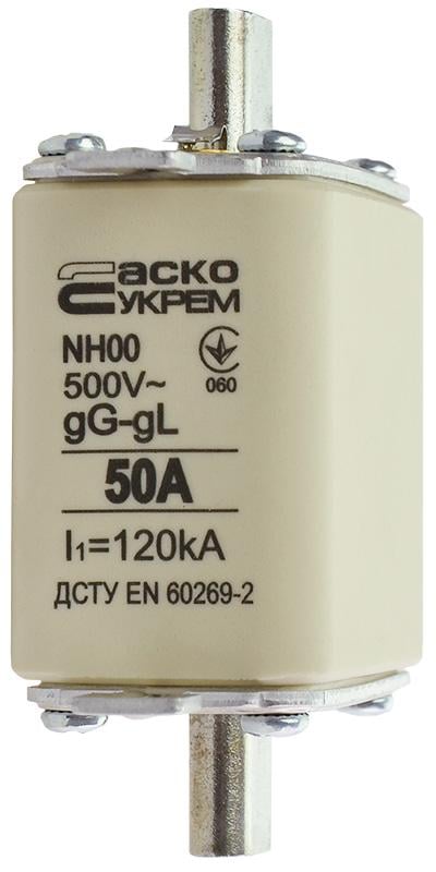 Запобіжник ножовий АСКО-Укрем NH00 50A gG з плавкою вставкою (A0050010012) - фото 3