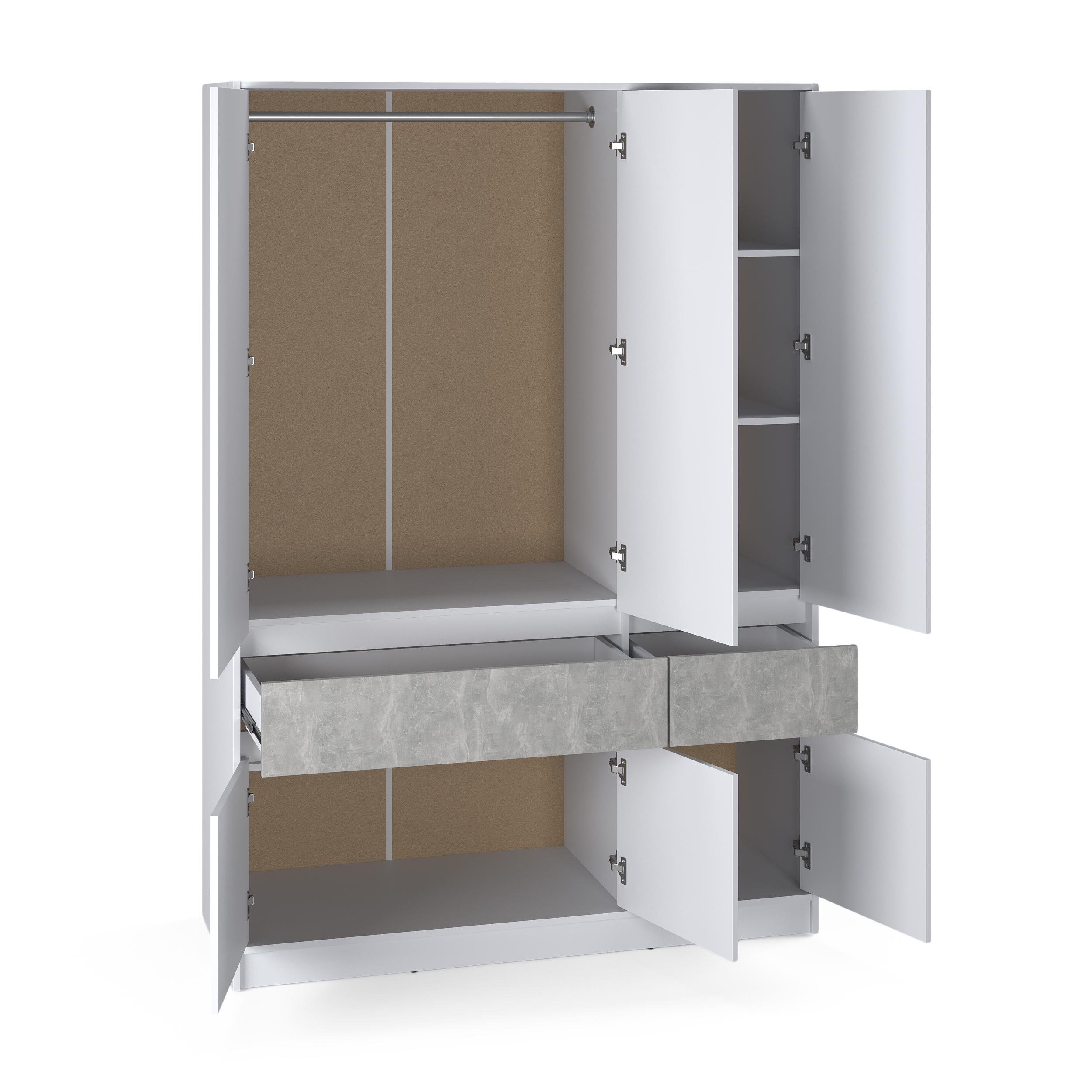 Шафа Everest Style 1400х530х2030 мм Німфея/Бетон (11474) - фото 4 Шафа Everest Style 1400х530х2030 мм Німфея/Бетон (11474) - фото 4