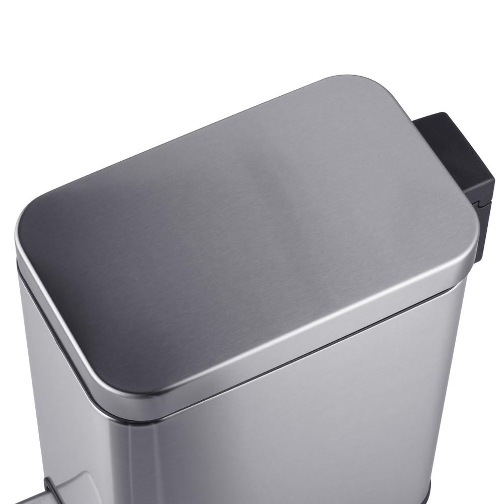 Відро для сміття з плавним закриттям MIXXUS Premium Quadro-TC0105 SS Color прямокутне 5 л Нержавіюча сталь (MI7062) - фото 3 Відро для сміття з плавним закриттям MIXXUS Premium Quadro-TC0105 SS Color прямокутне 5 л Нержавіюча сталь (MI7062) - фото 3