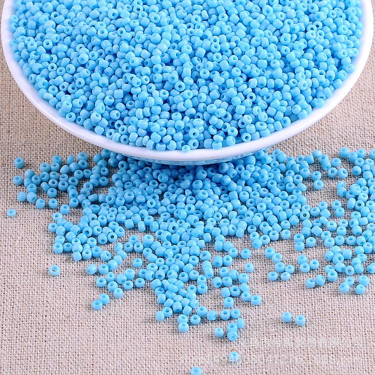 Бісер натуральний 2 мм 50 г Блакитний (БР0002н21)