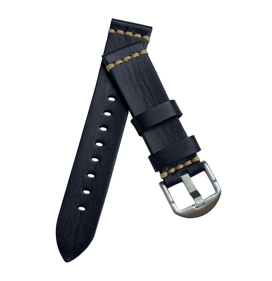 Шкіряний ремінець Primo C052B Steel buckle для годинника Huawei Watch GT 2/GT Active 46 мм Black (1205902705)